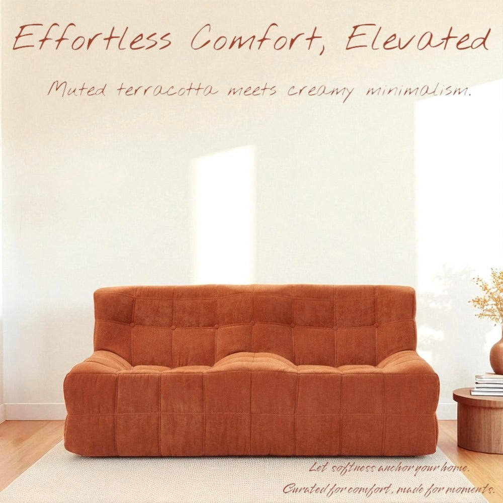 Double Seated Foam Sofa with Corduroy Fabric – Online Sale Zone