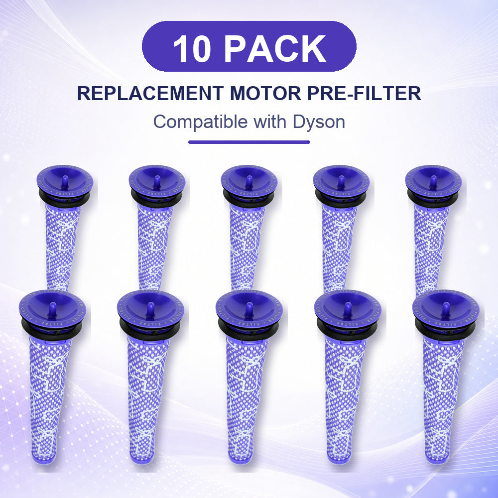 10 Pack Replacement Motor Pre-Filter Compatible with Dyson Vacuums