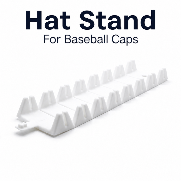 Flexible Silicone Baseball Cap Stand - White Minimalist Hat Display