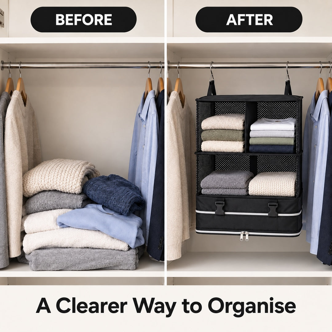 Hanging Closet Organiser XL – Space-Saving Fabric Storage