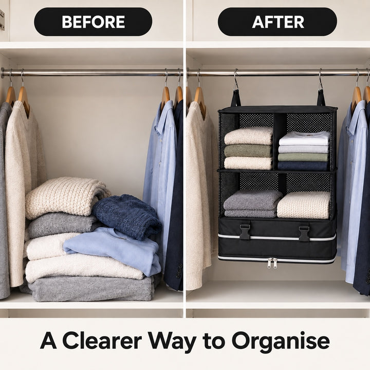 Hanging Closet Organiser XL – Space-Saving Fabric Storage
