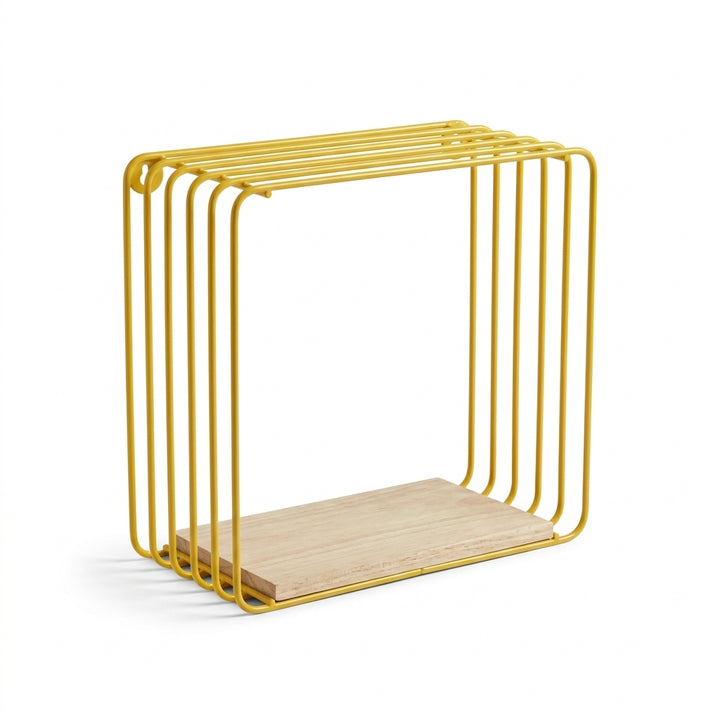 Wall Mounted Metal Wire Cube Display Shelf 25cm