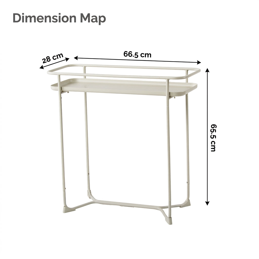Modern Loft Metal Side Table Flower Stand Rectangle - White