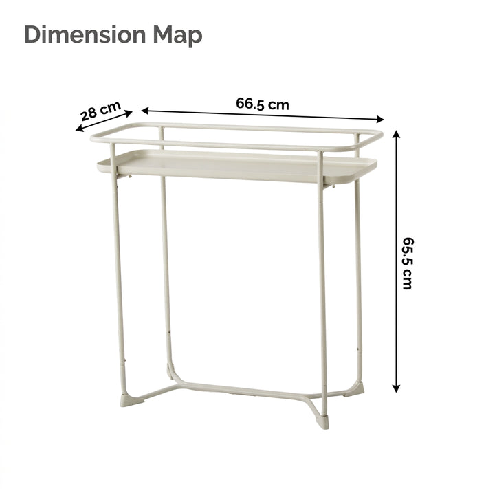 Modern Loft Metal Side Table Flower Stand Rectangle - White