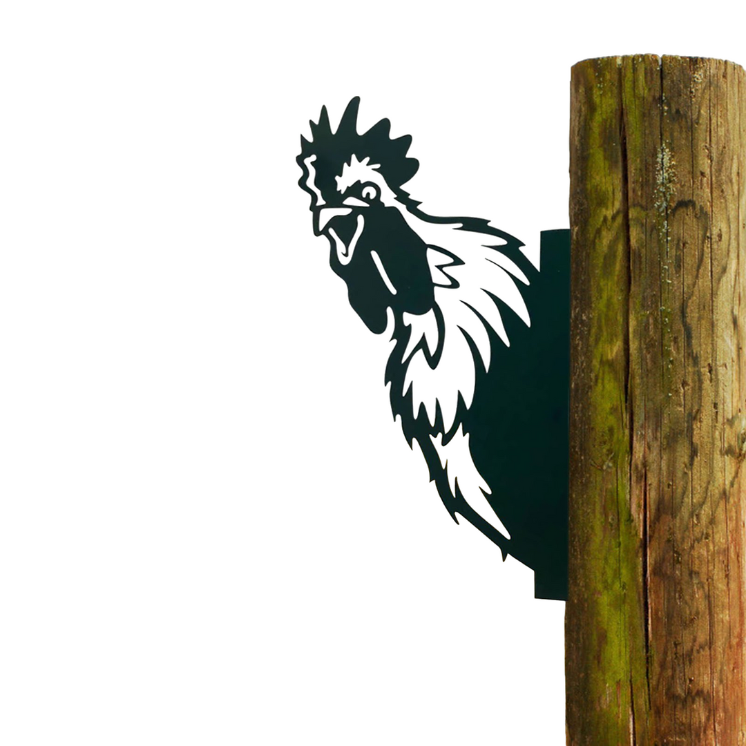 Funny Farm Metal Art Outdoor Decor Chicken