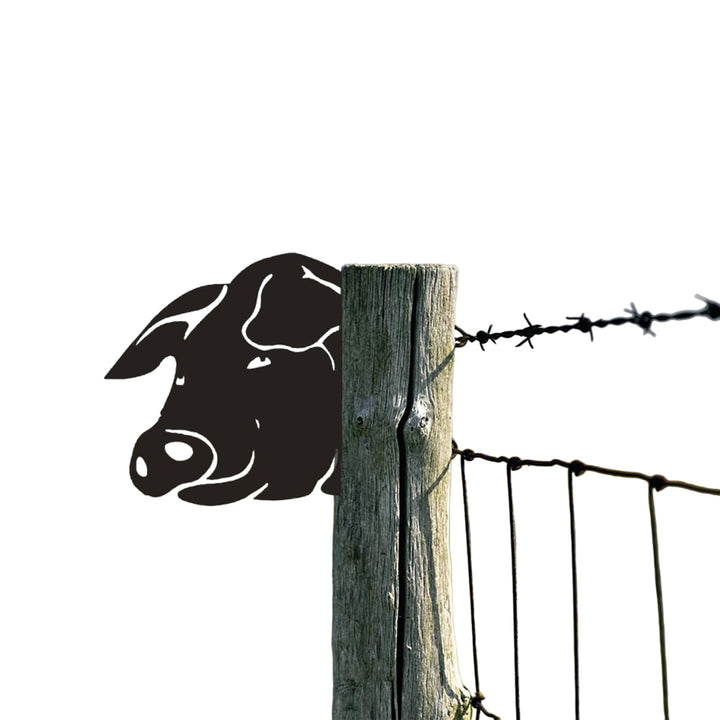 Funny Farm Metal Art Outdoor Decor Pig
