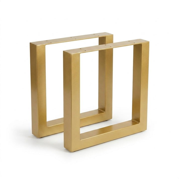 Set of 2 Gold Steel Furniture Legs 43cm for DIY Low Furniture