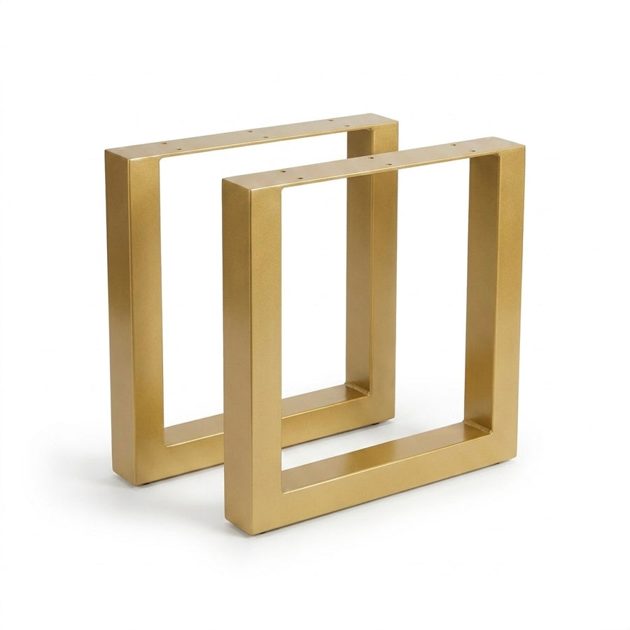 Set of 2 Gold Steel Furniture Legs 43cm for DIY Low Furniture