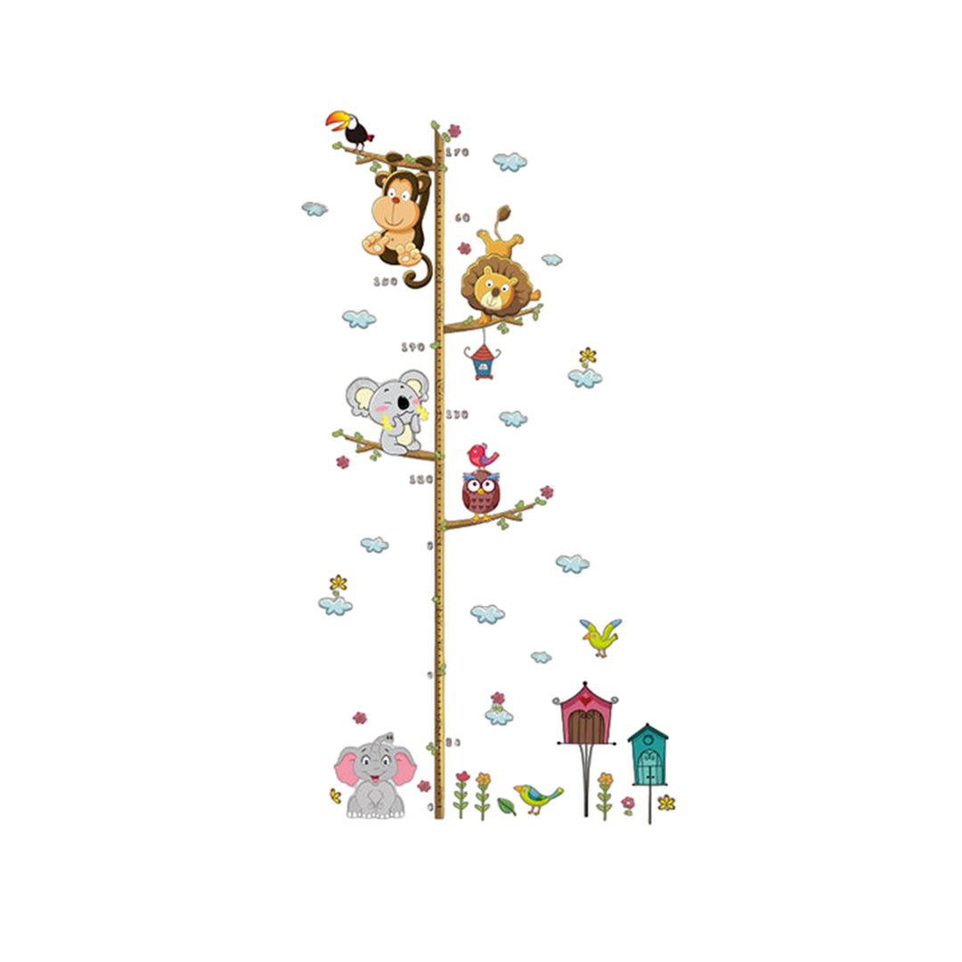 Animal Tree Height Kids Wall Sticker