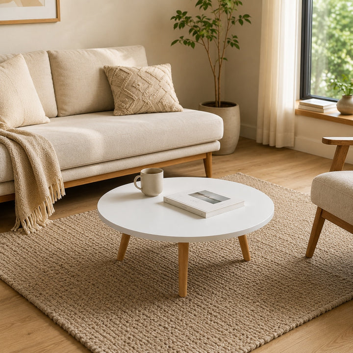 Low-Profile Round Tea Table - 60 cm Diameter x 30 cm High