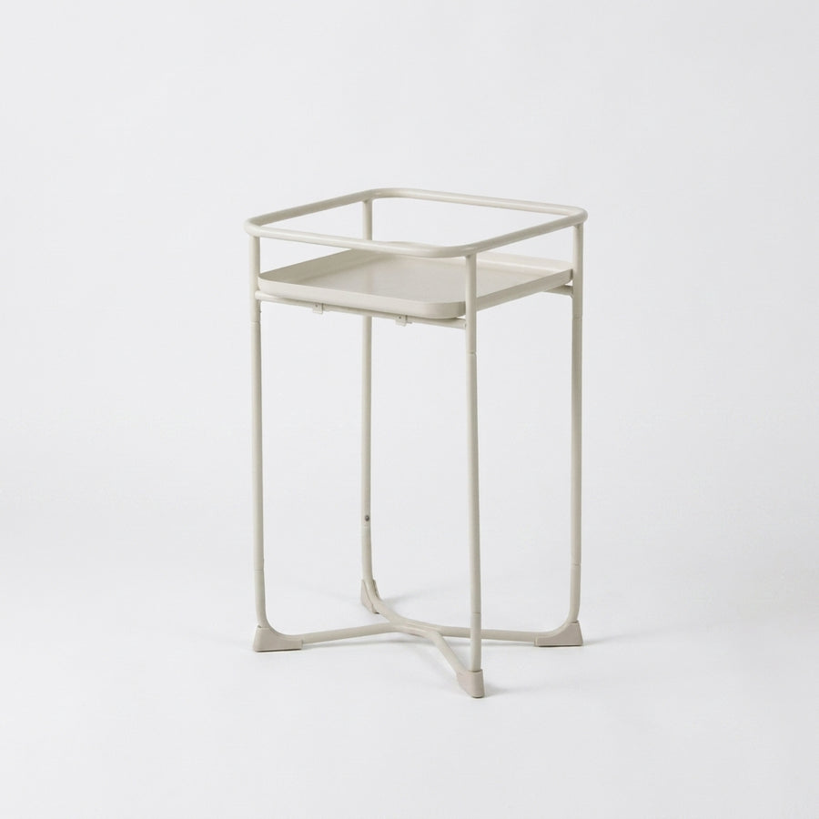 Modern Loft Square Metal Side Table and Flower Display Stand - White