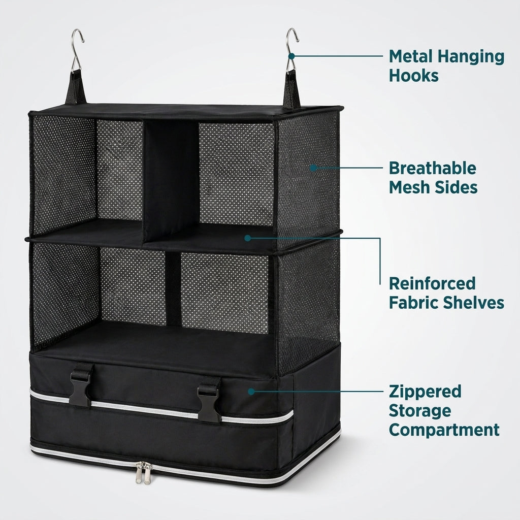 Hanging Closet Organiser XL – Space-Saving Fabric Storage