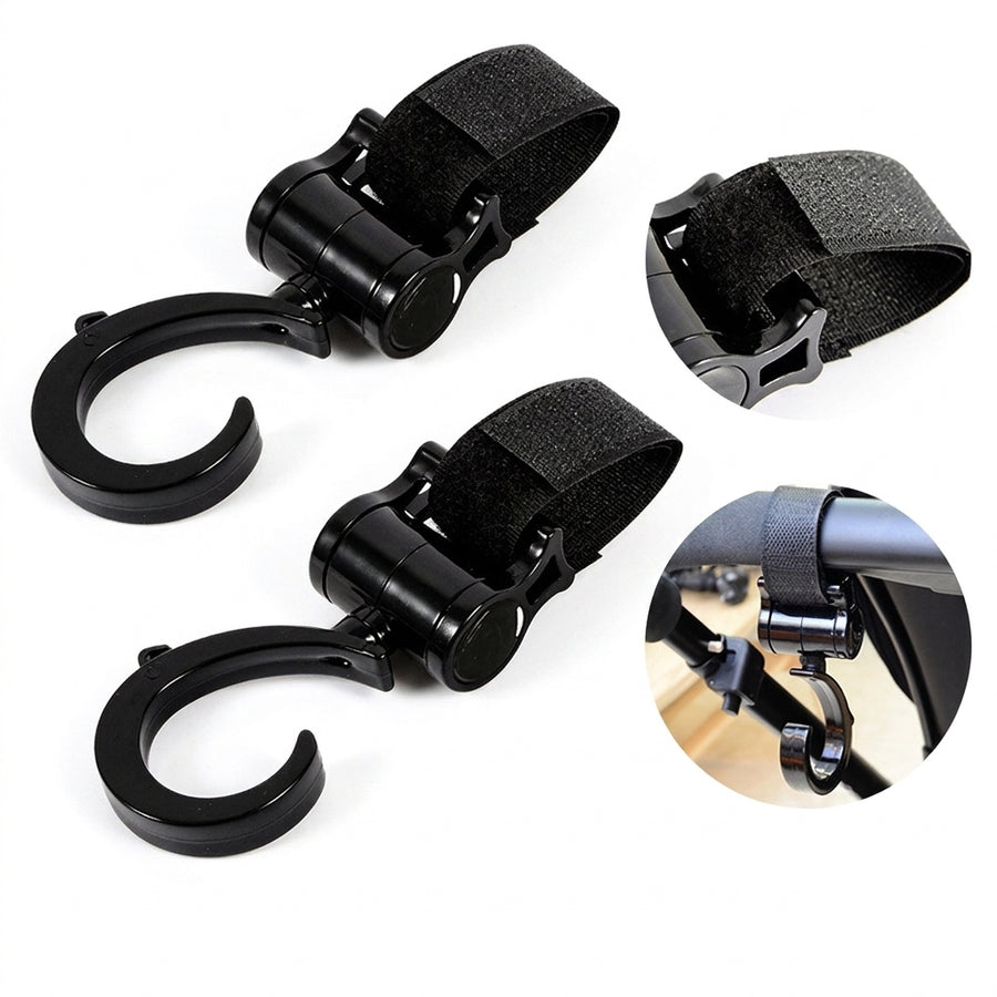 4-Pack Multi-Purpose Stroller Hooks with 360-Degree Swivel