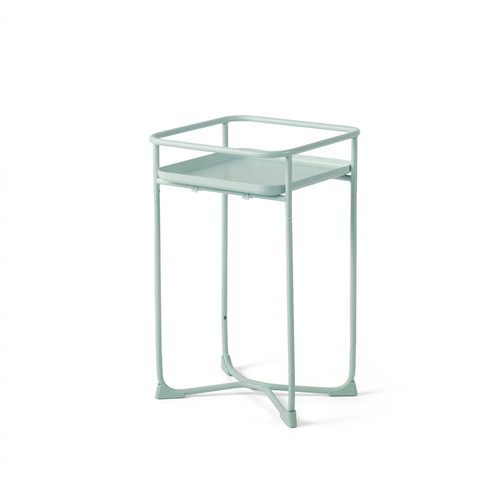 Modern Loft Square Metal Side Table & Plant Stand - Mint