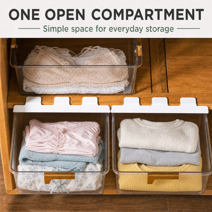 Under Shelf Pull Out Drawer Organiser for Kitchen and Wardrobe - 1 Grid