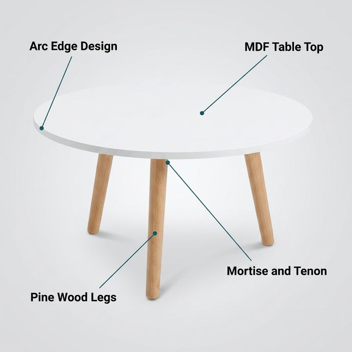 Low-Profile Round Tea Table - 60 cm Diameter x 30 cm High