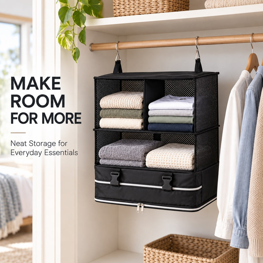 Hanging Closet Organiser XL – Space-Saving Fabric Storage