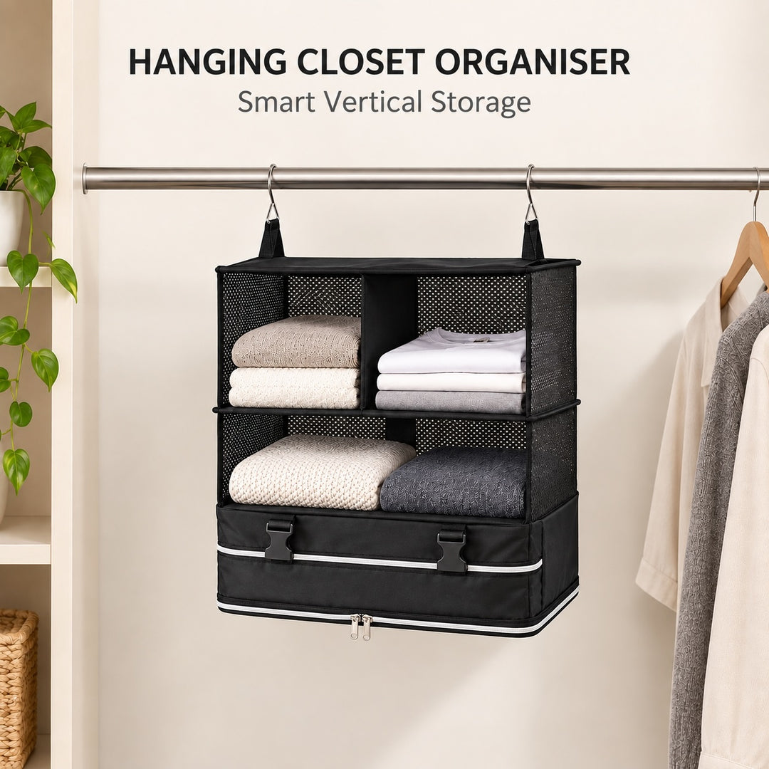 Hanging Closet Organiser XL – Space-Saving Fabric Storage