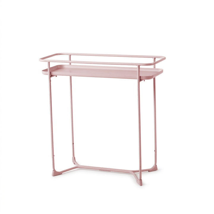 Modern Loft Metal Side Table Flower Stand Rectangle - Pink