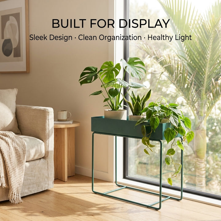 Indoor Metal Tall Rectangle Tray Plant Pot Stand