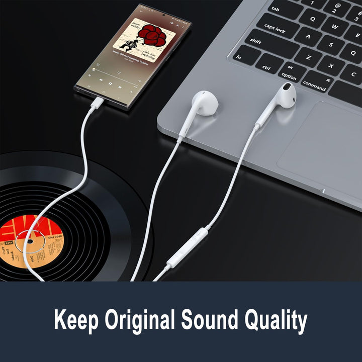 USB C in-Ear Earbuds for IPhone15 Android Phone