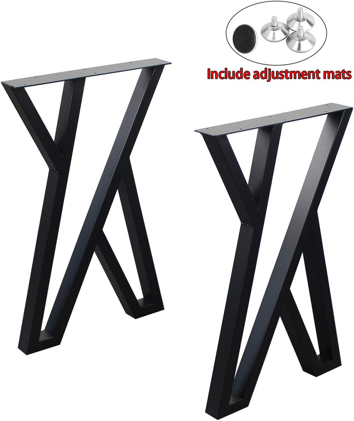Set Of 2 X-Shape Table Legs