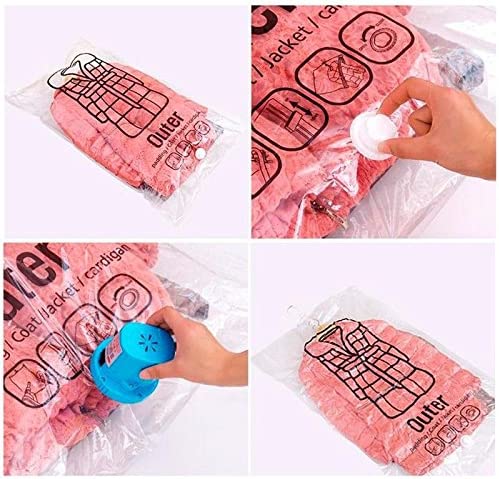 2pack Hanging Vacuum Bag Clothes Storage Cover 67 x 90cm
