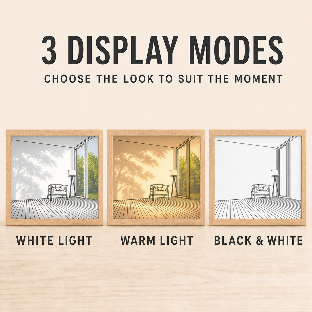 Lighting Painting Decoration LED Art Frame with 3 Color Modes - 32cm