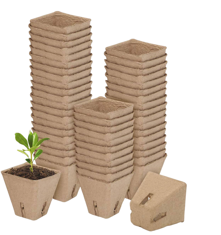 80 Packs Square Peat Pots Plant Starters for Seedling