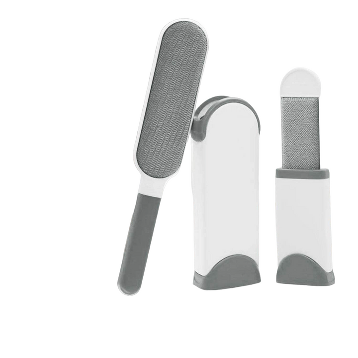 Pet Hair Remover Brush Set with Self-Cleaning Base
