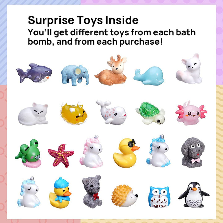 Bath Bombs with Surprise Toy for Kids - 6pc Gift Set