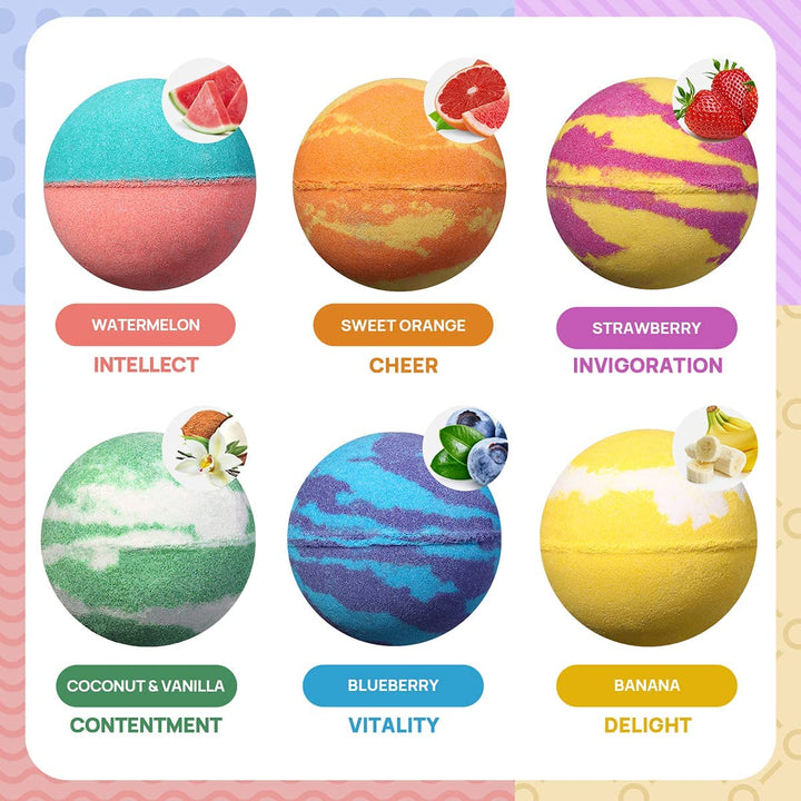 Bath Bombs with Surprise Toy for Kids - 6pc Gift Set
