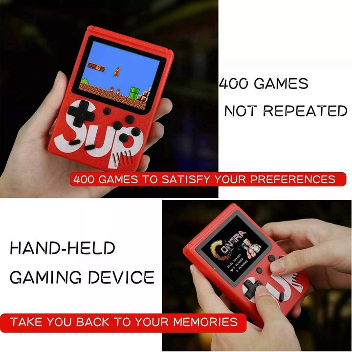 400 In 1 Retro Classic Mini Handheld Game Console TV Output-Black