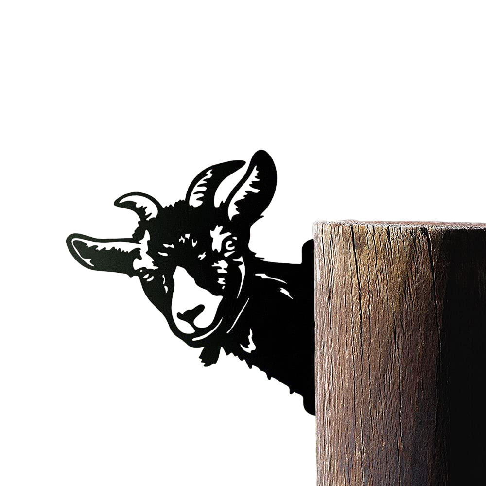 Funny Farm Metal Art Outdoor Decor Goat