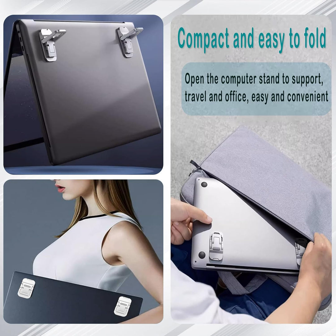 2PCS Zinc Alloy Mini Foldable Laptop Stand