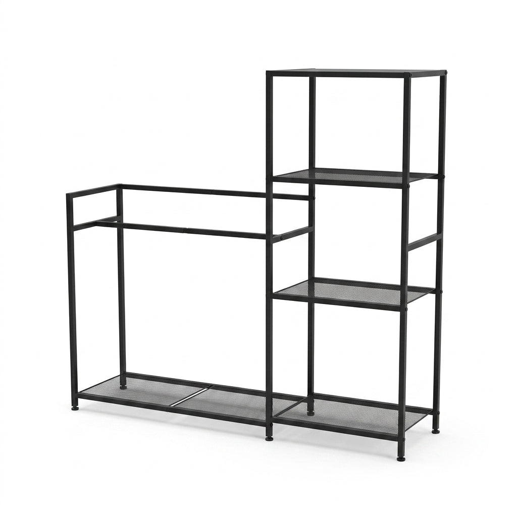 Ski and Snowboard Storage Rack Multi-Functional Gear Organizer - Black