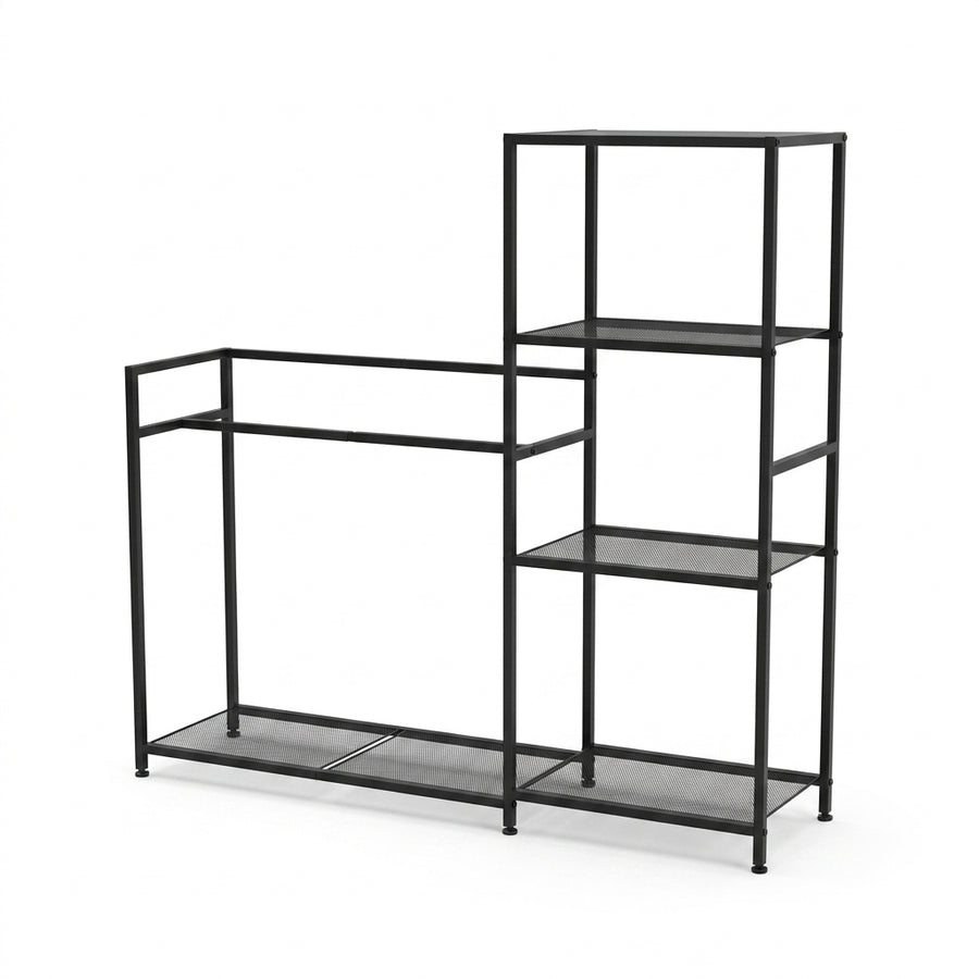 Ski and Snowboard Storage Rack Multi-Functional Gear Organizer - Black