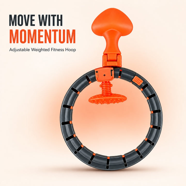 Adjustable Weighted Fitness Hula Hoop with Sliding Weight