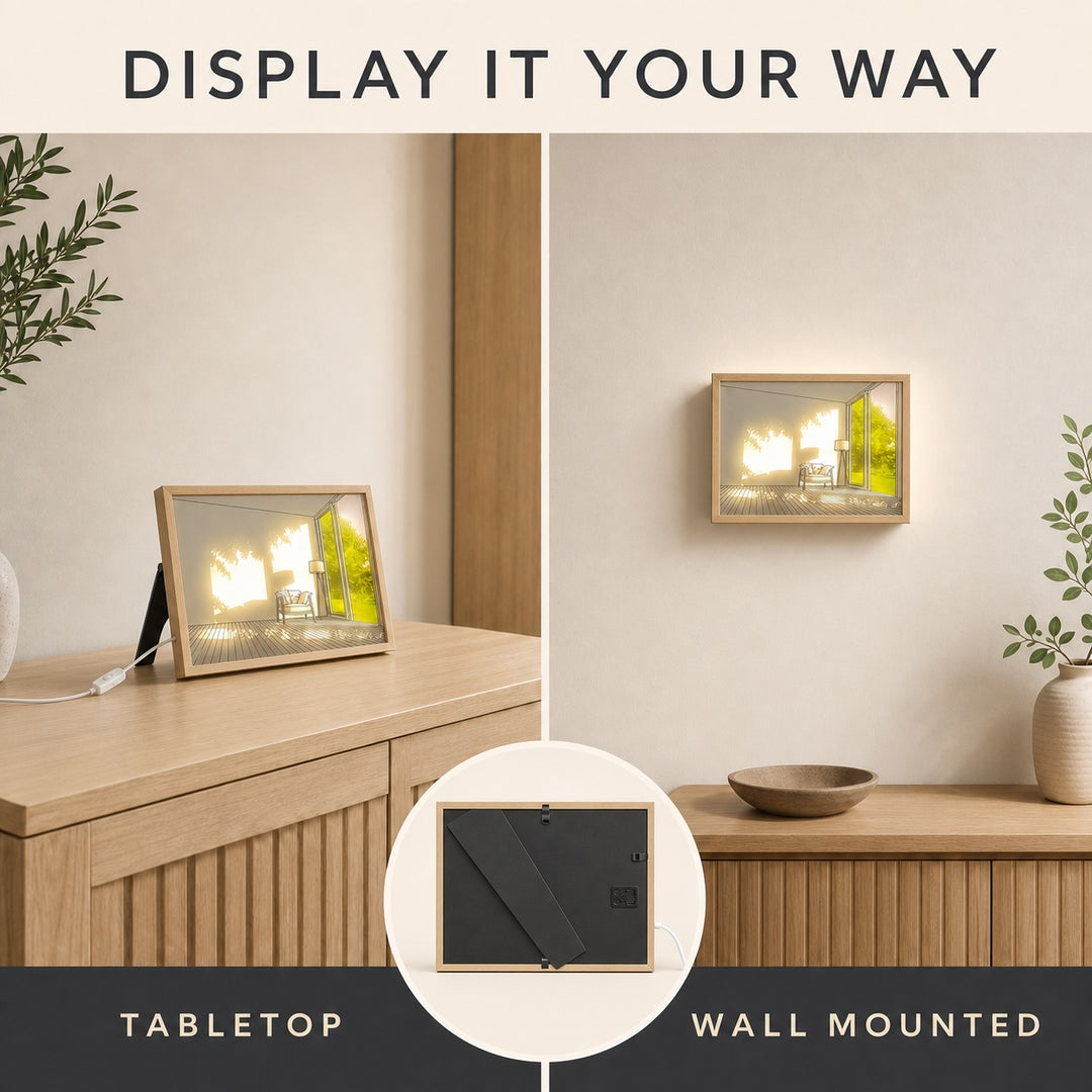 Lighting Painting Decoration LED Art Frame with 3 Color Modes - 32cm