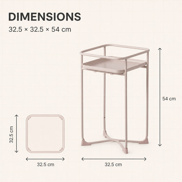 Modern Loft Metal Side Table & Flower Stand - Square Pink