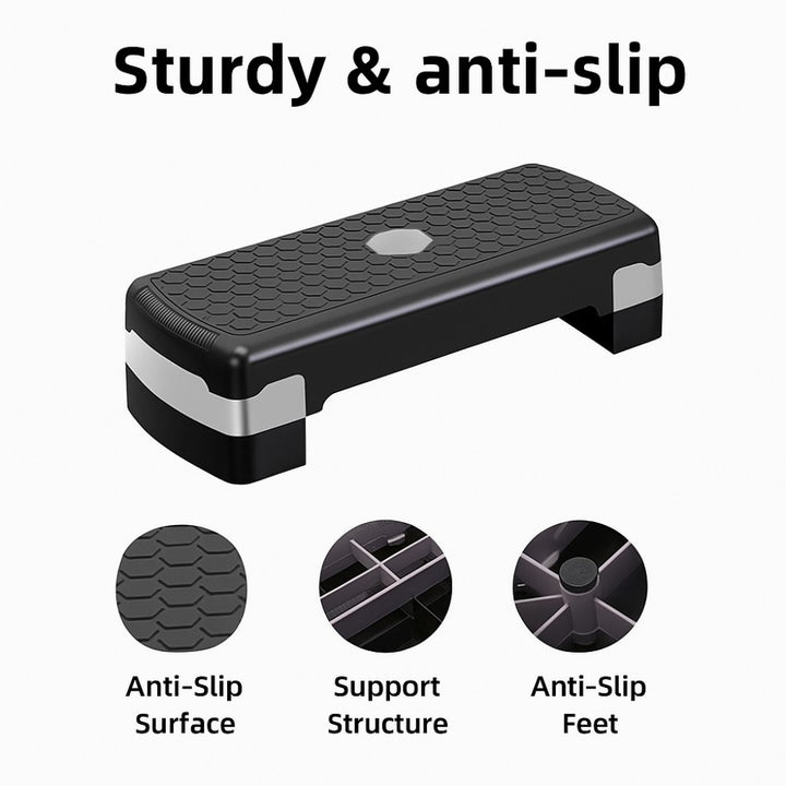 Adjustable Height Aerobic Stepper 68×28×10-15CM
