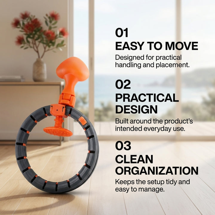 Adjustable Weighted Fitness Hula Hoop with Sliding Weight