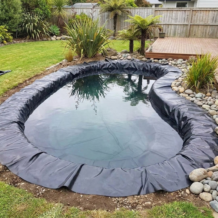 6 × 3.9m Black Pond Liner for Garden Water Features