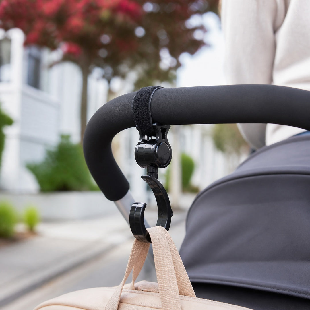 4-Pack Multi-Purpose Stroller Hooks with 360-Degree Swivel
