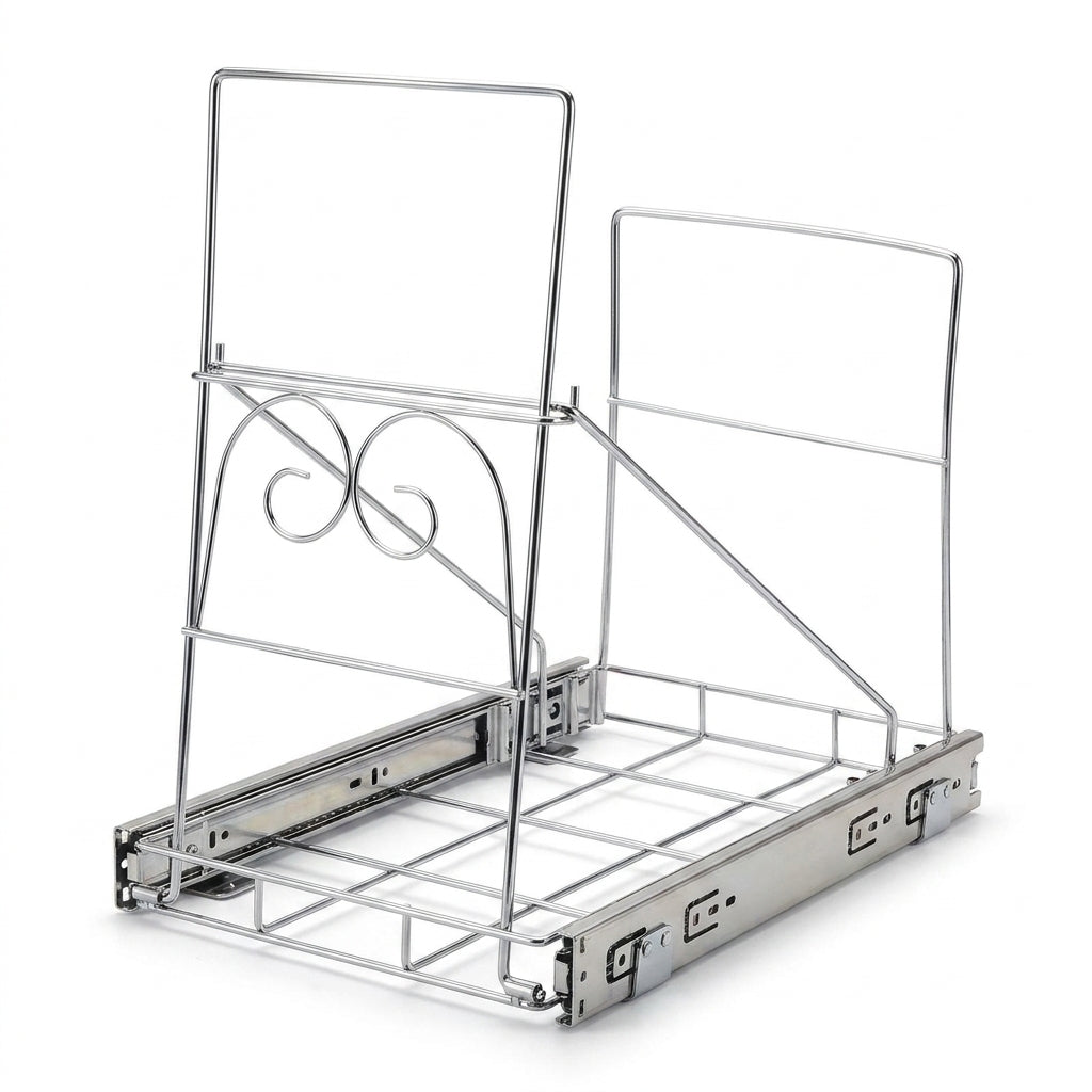 Under-Sink Pull-Out Trash Bin Holder - Kitchen Cabinet Waste Rack