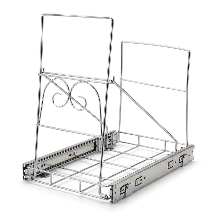 Under-Sink Pull-Out Trash Bin Holder - Kitchen Cabinet Waste Rack