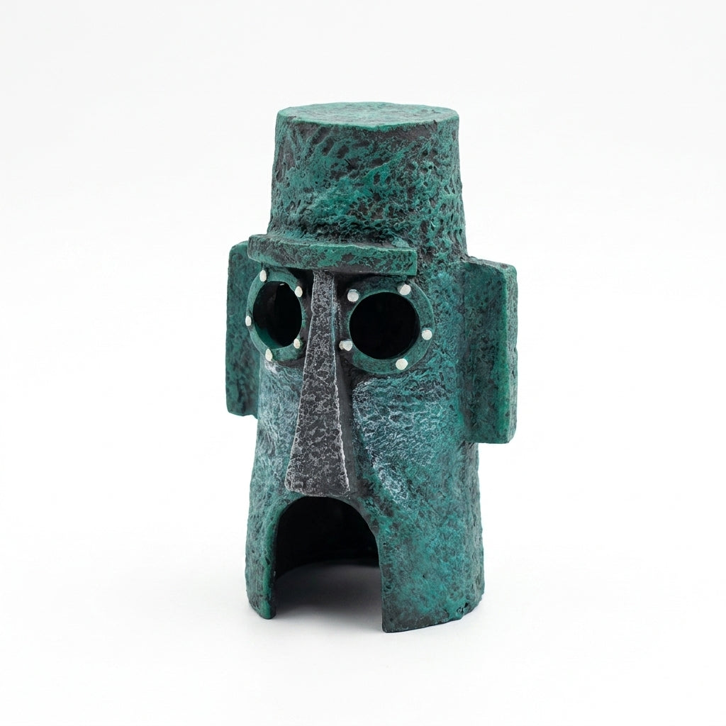 Easter Island Moai Head Aquarium Ornament Fish Tank Decoration - 12.5cm
