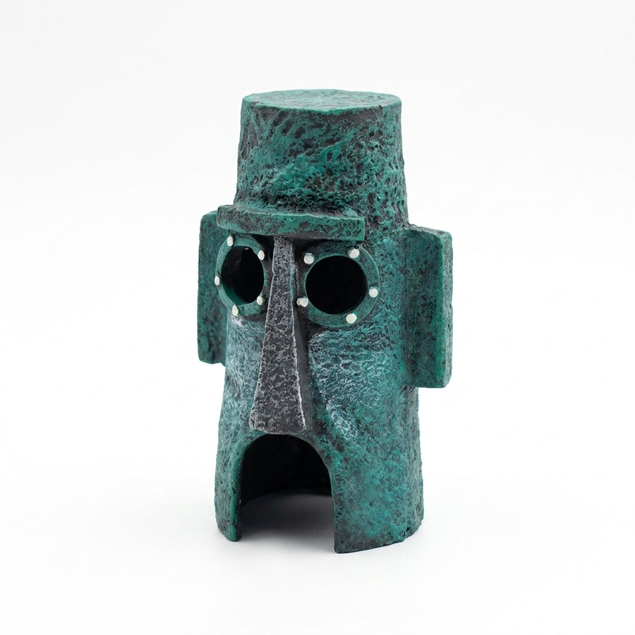 Easter Island Moai Head Aquarium Ornament Fish Tank Decoration - 12.5cm