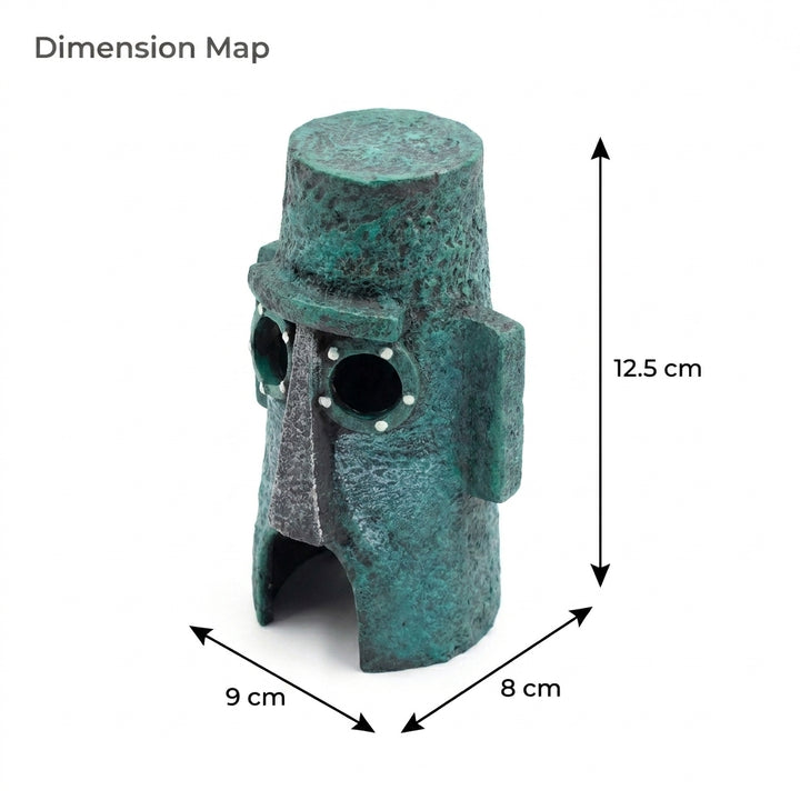 Easter Island Moai Head Aquarium Ornament Fish Tank Decoration - 12.5cm