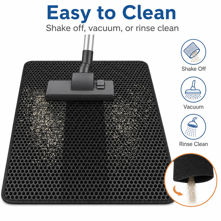 Double Layer Honeycomb Cat Litter Trapper Mat 45x60cm - 2 Pack